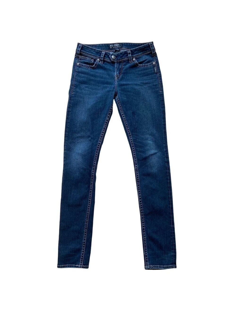 Silver Jeans style Tuesday Mid Rise Skinny Stretch Denim Pants in size 28